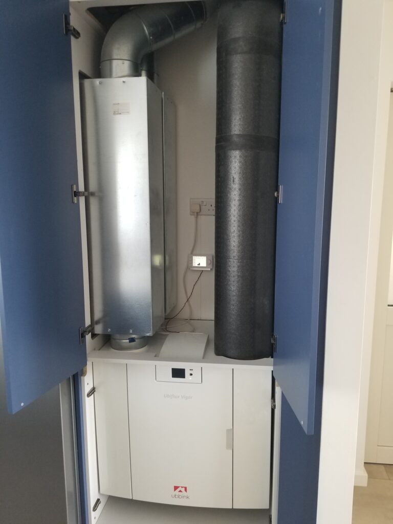 Zehner Comfoair MVHR system installation in Cambridge